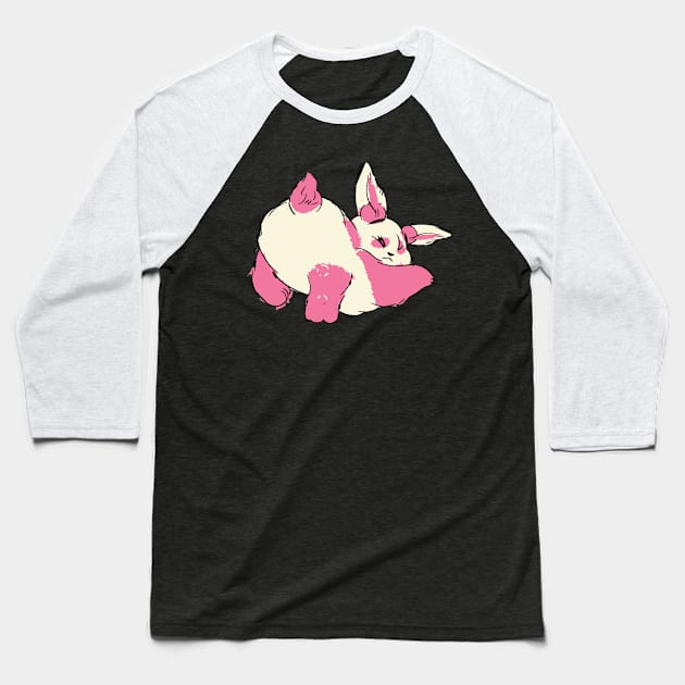 cute bunny butt, kawaii funny bunny Baseball T-Shirt by lazykitty